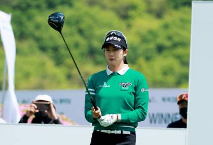 [SJ골프] 타겟방향 바라보는 이세희,KLPGA '제1회 DB 위민스 챔피언십'1번홀